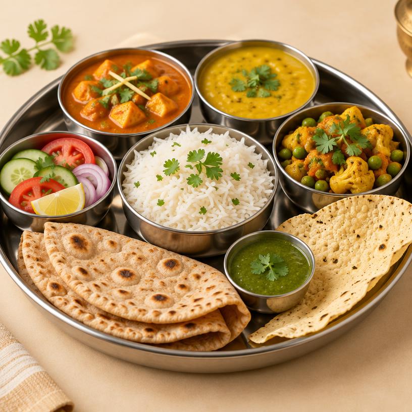 चविष्ट थाळी – विविध पदार्थांसह